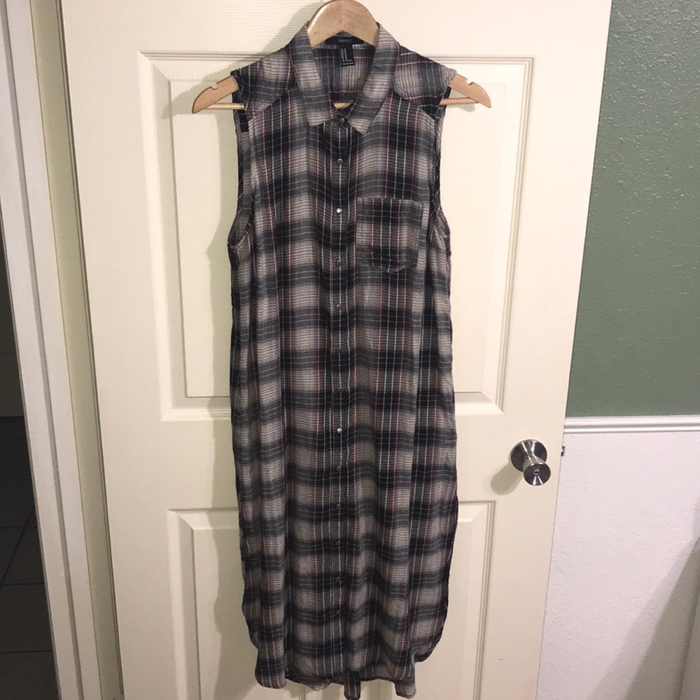 Forever 21- Sleeveless Button-up Dress